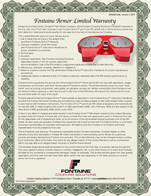 Fontaine Limited Warranty